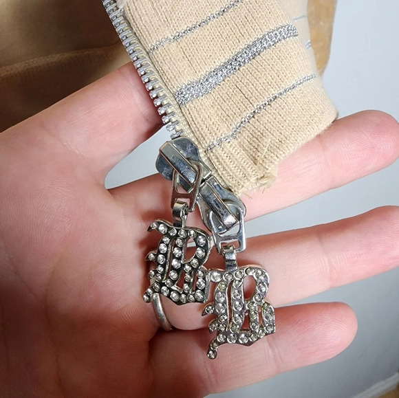 NWT BCBGMAXAZRIA velour zip stretch jacket. - Picture 10 of 17